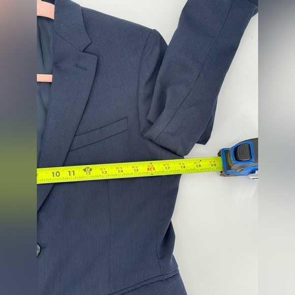 Zara Men's Navy Blue Two Button Blazer Suit Jacket - Picture 6 of 12